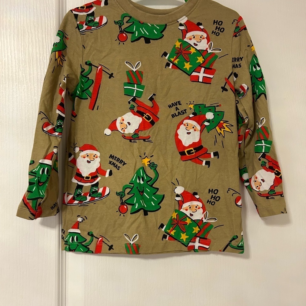 H&M Holiday Santa Long Sleeve Shirt